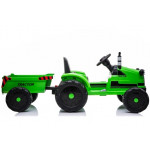 Elektrický traktor s vlečkou na diaľkové ovládanie 2,4G zelená